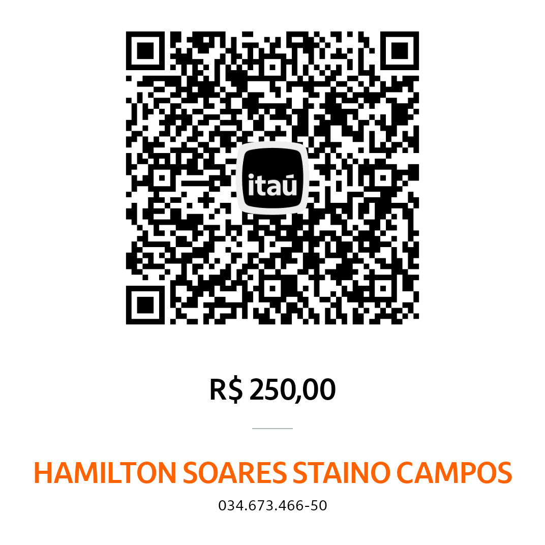QR Code Pix - R$ 250,00 - Hamilton Soares Staino Campos